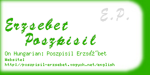 erzsebet poszpisil business card